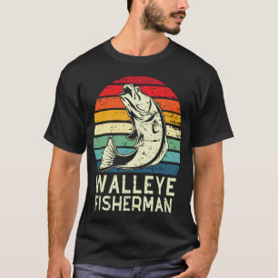 mannen voor het ontwerpen van koelwalleengvisserij t-shirt