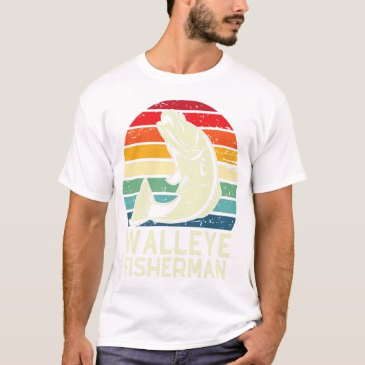 mannen voor het ontwerpen van koelwalleengvisserij t-shirt (Voorkant)