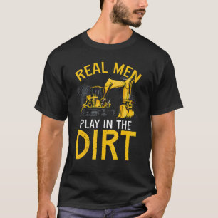 Mannen voor hoefjesbedieningspersoneel met zware a t-shirt