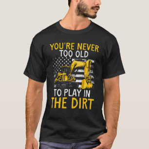 Mannen voor hoefjesbedieningspersoneel voor zware t-shirt
