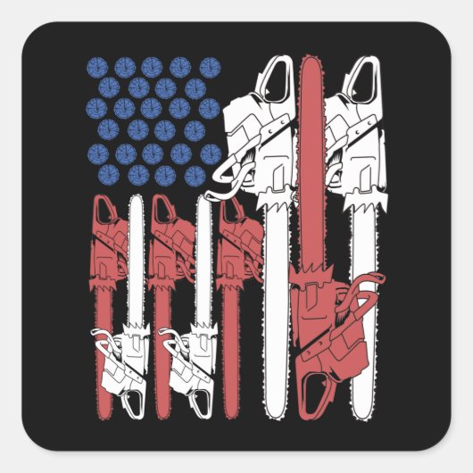 Mannen voor houtbewerking Lumberjack Gifts Arboris Vierkante Sticker (Voorkant)