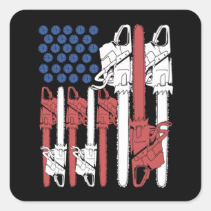 Mannen voor houtbewerking Lumberjack Gifts Arboris Vierkante Sticker