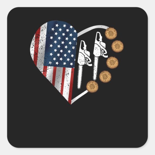 Mannen voor houtbewerking Lumberjack Gifts Arboris Vierkante Sticker (Voorkant)