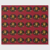 Mannen voor kerstmis Golden Star van Bethlehem Cadeaupapier (Vlak)