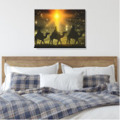 Mannen voor kerstmis Golden Star van Bethlehem Canvas Afdruk (Insitu (Slaapkamer))