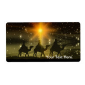 Mannen voor kerstmis Golden Star van Bethlehem Etiket (Voorkant)