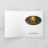 Mannen voor kerstmis Golden Star van Bethlehem Feestdagen Kaart (Binnen)