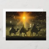 Mannen voor kerstmis Golden Star van Bethlehem Feestdagenkaart (Voorkant / Achterkant)