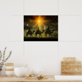 Mannen voor kerstmis Golden Star van Bethlehem Poster (Keuken)