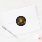 Mannen voor kerstmis Golden Star van Bethlehem Ronde Sticker (Envelop)