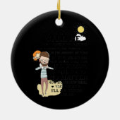 Mannen voor mijn dochter als je me papa noemt keramisch ornament (Achterkant)