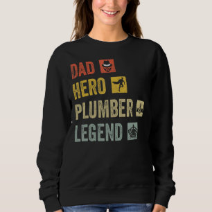 Mannen voor pap Hero Plumber Legende vaderdag van Trui