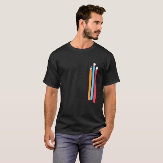 Mannen voor ruimteraces t-shirt (Voorkant volledig)