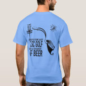 mannen voor schijfgolf en bier  t-shirt (Achterkant)