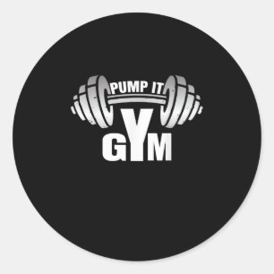 Mannen voor sportmotivatie vrouwen Kind Ronde Sticker
