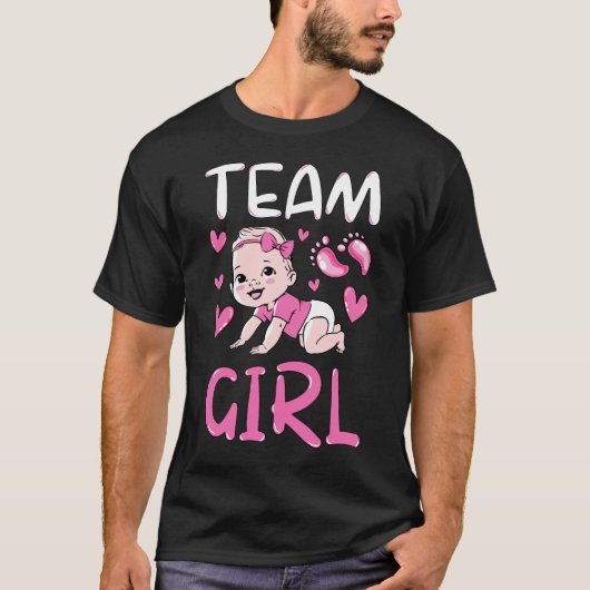 Mannen voor teammeisjes t-shirt (Voorkant)