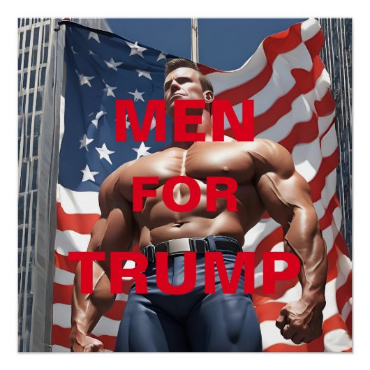 MANNEN VOOR TRUMP PERFECT POSTER (Voorkant)