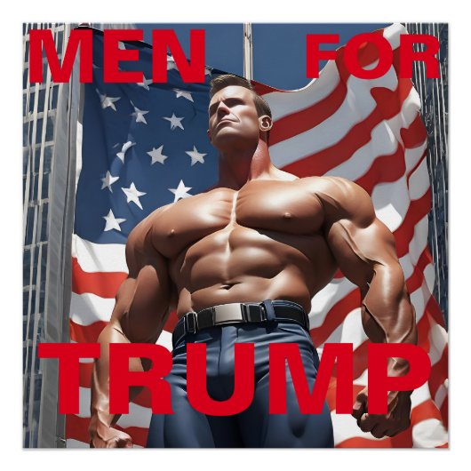 MANNEN VOOR TRUMP PERFECT POSTER (Voorkant)