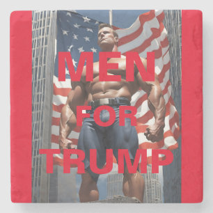 MANNEN VOOR TRUMP STENEN ONDERZETTER