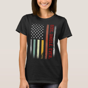 Mannen voor Uncle Best Uncle Ever US Flag 1 T-shirt