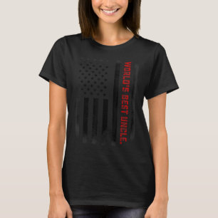 Mannen voor Uncle World's Best Uncle Ever US Flag T-shirt