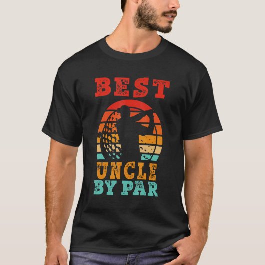 Mannen voor vaderdag Beste oom van Par Golfing T-shirt (Voorkant)
