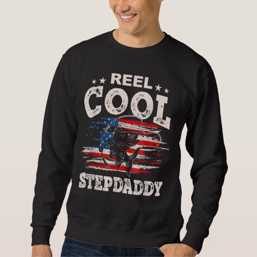 Mannen voor vaderdag Gevist spoel Stepdaddy Trui (Voorkant)