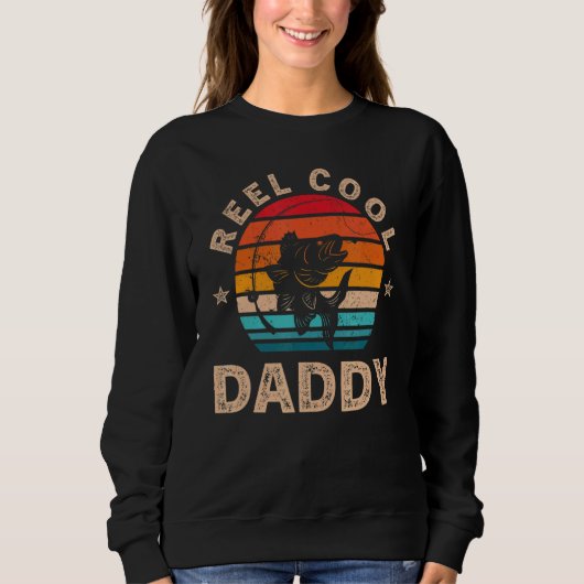Mannen voor vaderdag Reel Cool Papa Vist Trui (Voorkant)
