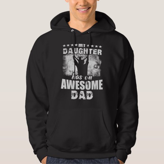 Mannen voor vaders dag mijn dochter heeft Geweldig Hoodie (Voorkant)