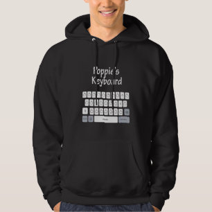 Mannen voor vaders dag poppie's toetsenbord famili hoodie