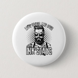 Mannen voor Valentijnsdag getatoeëerde enkele Mann Ronde Button 5,7 Cm