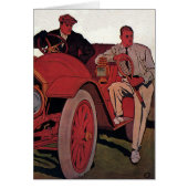  Mannen voor vervoer Antiek converteerbare auto (Voorkant)