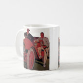  Mannen voor vervoer Antiek converteerbare auto Koffiemok (Voorkant links)