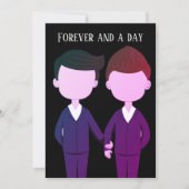 Mannen voor weddenschap Jubileum Gay Couple Romant Kaart (Voorkant)