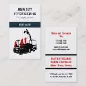 Mannen voor zwaar gebruik rood zwart visitekaartje (Voorkant / Achterkant)