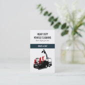 Mannen voor zwaar gebruik rood zwart visitekaartje (Staand voorkant)