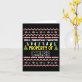 Mannen voornaam Caleb Ugly Christmas Kaart (Gele Bloem)