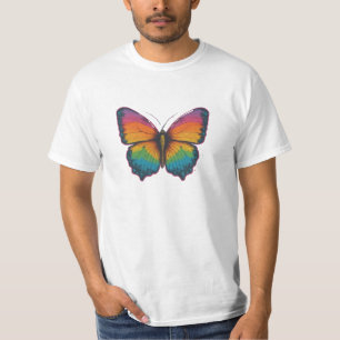 Mannen voorzien van sfeervol vlinderdesign T-shirt