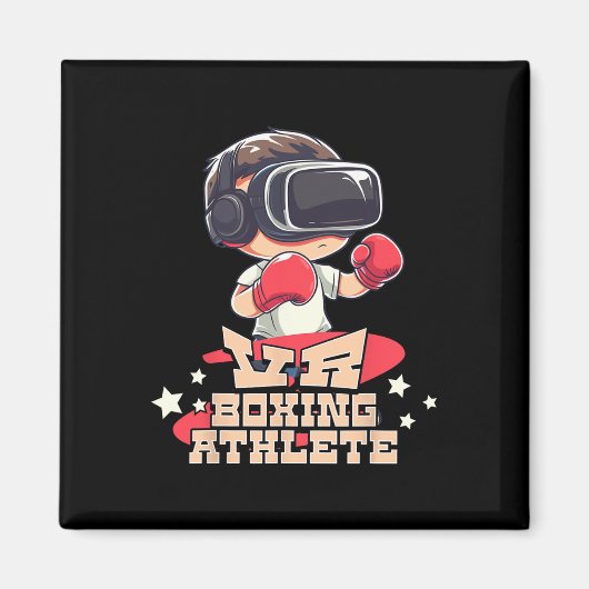 Mannen VR Boksen Atleet Virtual Reality Gamer Grap Magneet (Voorkant)