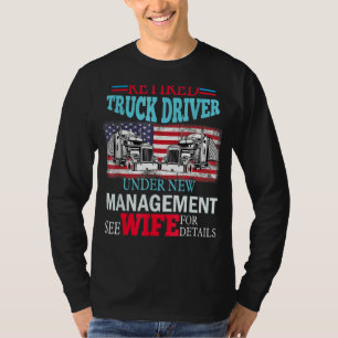 Mannen vrachtwagenchauffeur bestuurt kinderwagen t-shirt