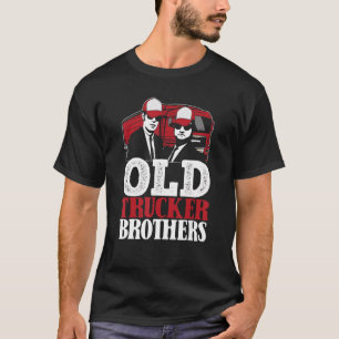 Mannen vrachtwagenchauffeur broer vrachtwagen gro t-shirt