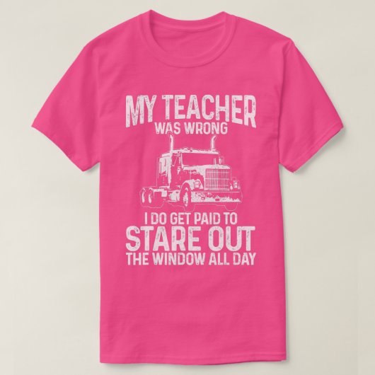 Mannen vrachtwagenchauffeur Trucker Big Rig Funny  T-shirt (Design voorkant)