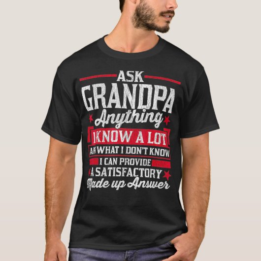 Mannen vragen opa om iets grappigs opa vaders t-shirt (Voorkant)