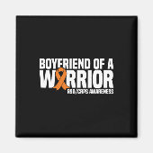 Mannen vriend van een krijger Oranje lint RSDCRPS Magneet (Voorkant)