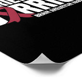 Mannen Vriend van een Warrior Brain Aneurysm Aware Poster (Hoek)