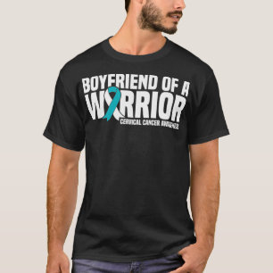 Mannen vriend van een Warrior Cervical Cancer Awar T-shirt