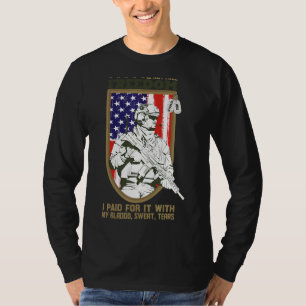 Mannen vrijheid is niet vrij, ik heb er voor betaa t-shirt