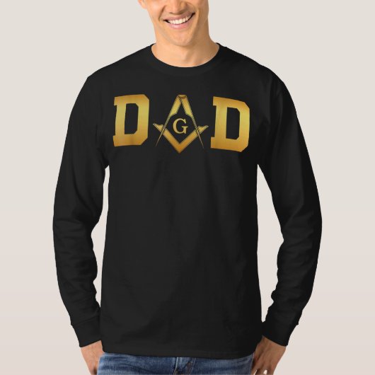 Mannen vrijmetselaar vader Vaderdag T-shirt (Voorkant)