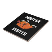 Mannen vrouwelijke hoofdkwartier Funny Turkey Bast Tegeltje (Zijkant)