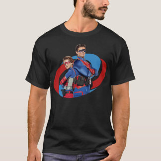 Mannen vrouwelijke kapitein Man en Kind bedreigt d T-shirt